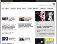 Tablet Screenshot of classicaldaily.com